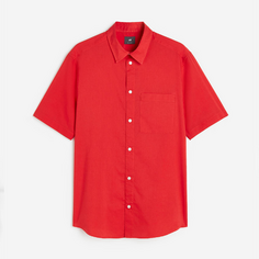 Рубашка H&amp;M Regular Fit Cotton, красный H&M