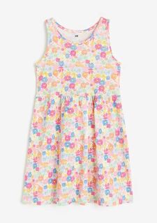 Платье с принтом цветы хлопок H&amp;M Flowers With Print Cotton, мультиколор H&M