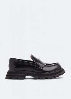 Лоферы ALEXANDER MCQUEEN Wander leather loafers, черный