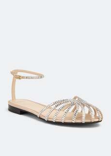 Сандалии ALEVÌ MILANO Rebecca satin sandals, бежевый