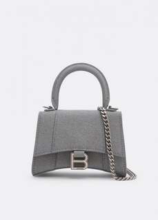Сумка BALENCIAGA Hourglass mini chain bag, серый