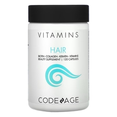 Codeage Витамины для волос биотин коллаген кератин, 120 капсул