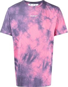 Футболка Off-White Arrow Tie Dye Slim Short-Sleeve Tee &apos;Fuschia/White&apos;, розовый