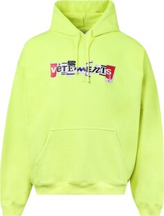 Худи Vetements Mixed Logo Hoodie &apos;Neon Yellow&apos;, желтый