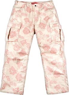 Брюки Supreme Floral Tapestry Cargo Pant Pink, розовый