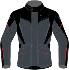 Dainese Tempest 3 D-Dry Мотоцикл Текстильная куртка, серый/черный/красный