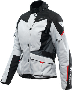Dainese Tempest 3 D-Dry Дамы Мотоцикл Текстильная куртка, светло-серый/черный/красный