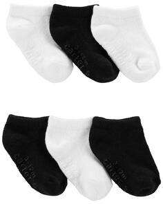 Набор из 6 носков до щиколотки для малышей Carter&apos;s, черно-белый Carters