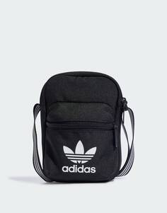 Черная сумка через плечо adidas Originals adicolor