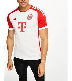 Бело-красная домашняя футболка унисекс adidas Football FC Bayern Munich 2023/24 adidas performance
