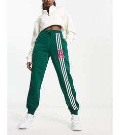 Зеленые джоггеры с логотипом adidas Originals