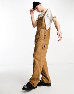 Коричневый комбинезон с нагрудником из плотной ткани Dickies Duckies