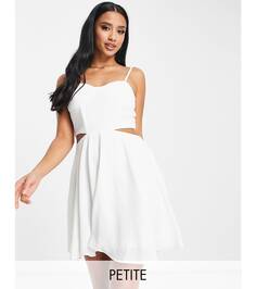 Белое платье-футляр мини с корсетом и вырезами Jaded Rose Petite