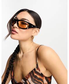 Черные солнцезащитные очки Le Specs Trash Trix с коричнево-коричневыми линзами