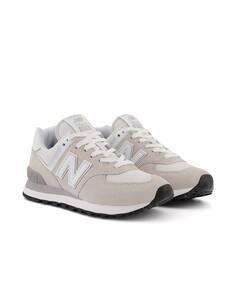 Бело-серые кроссовки New Balance 574