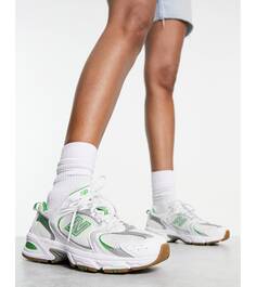 Бело-зеленые кроссовки New Balance 530 — эксклюзивно для ASOS
