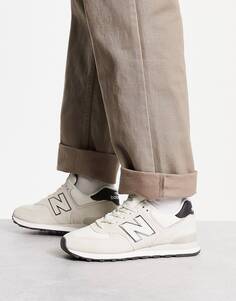 Бело-черные кроссовки New Balance 574