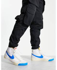 Бело-синие кроссовки Nike Blazer Mid &apos;77