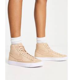Светло-коричневые кроссовки Nike Blazer Mid Premium вачетта