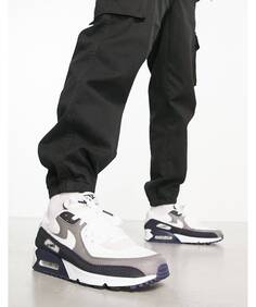 Бело-серые кроссовки Nike Air Max 90