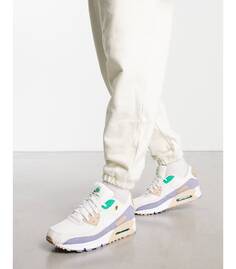 Бело-голубые кроссовки Nike Air Max 90