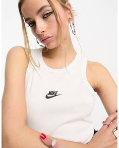 Белый жилет в рубчик мини с логотипом Nike Dance