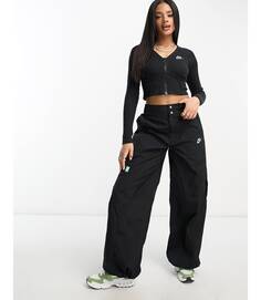 Черные тканые брюки карго с несколькими карманами Nike Dance