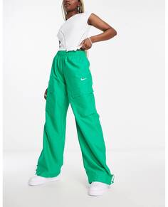 Зеленые тканые брюки карго Nike Trend