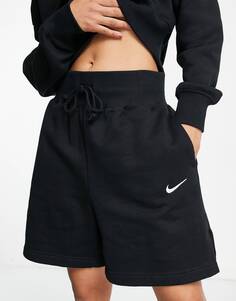 Черные мини-шорты-балетки Nike с логотипом-галочкой