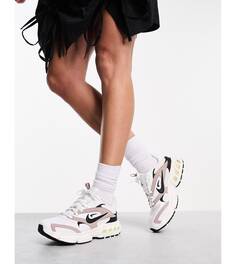 Кроссовки Nike Zoom Air Fire белого и диффузного серо-коричневого цветов