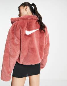 Уютная флисовая куртка цвета ржавчины каньона Nike Icon Clash