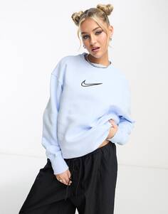 Флисовая толстовка с изображением феникса Nike Midi Swoosh синего цвета