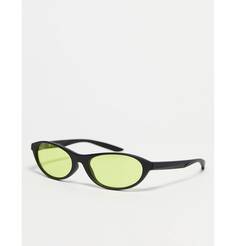 Черные солнцезащитные очки Nike Retro с неоново-зелеными линзами