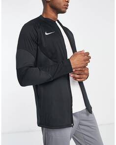 Черный топ на молнии Nike Football Strike Dri-FIT