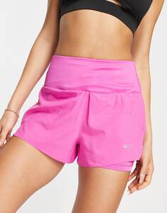 Розовые шорты Nike Running Dri-Fit 3in 2 in 1