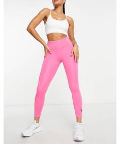 Розовые леггинсы 7/8 с логотипом Nike Running Swoosh