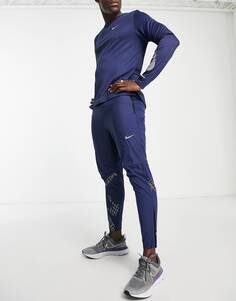 Темно-синие джоггеры со светоотражающими вставками Nike Running Run Division Phenom Elite Flash