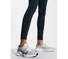 Серебряные кроссовки Nike Training Superrep Go 3 из мухового трикотажа