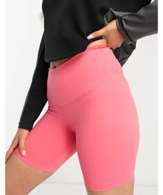 Розовые шорты с высокой посадкой 7 дюймов Nike Yoga Nike Training