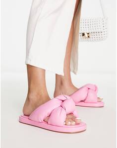 Розовые стеганые шлепанцы Simmi London Vetta SIMMI Shoes