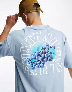 Синяя футболка с принтом в виде фруктов Sixth June