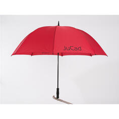 Телескопический зонт с древком JuCad, красный/красный/красный