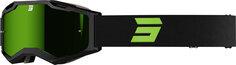 Мотоциклетные очки Shot Iris 2.0 Tech с логотипом, черный/зеленый