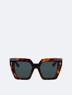Солнцезащитные очки квадратной формы из модифицированного ацетата Calvin Klein, коричневый