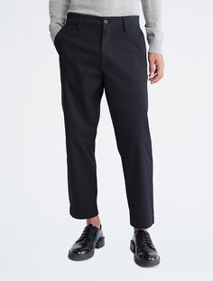 Укороченные брюки чинос с зауженными штанинами Calvin Klein, черный