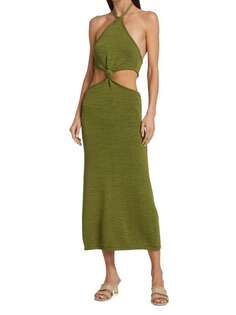 Платье миди cameron с перекрученным трикотажем Cult Gaia Olive