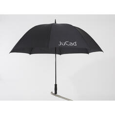 Телескопический зонт с древком JuCad, черный/черный/белый