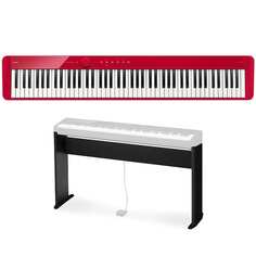 Casio Privia PX-S1100 88-клавишная клавиатура для цифрового пианино, красная с подставкой PX-S1100RD