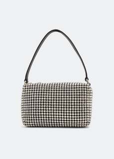 Сумка ALEXANDER WANG Heiress medium pouch bag, серебряный