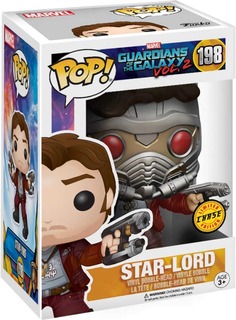 Виниловая фигурка Funko POP! Star-Lord (Chase Edition): Guardians of The Galaxy 2 Marvel (в прозрачном боксе)